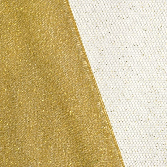 Dark Gold Glitter Tulle